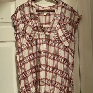 Gap Plaid high low tunic